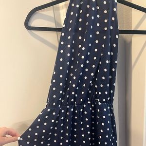 Halter neck polka dot romper